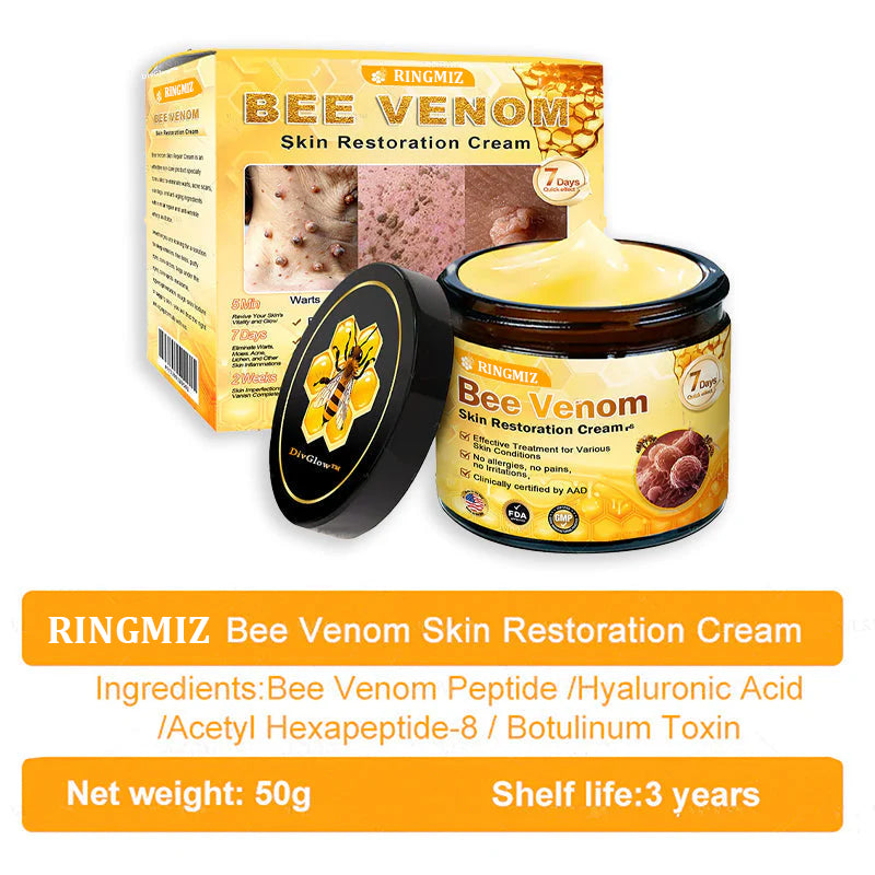 Made and Shipped from USA ✨ RINGMIZ Bee Venom Skin Restoration Cream ⏰ LAST DAY 80% OFF💌