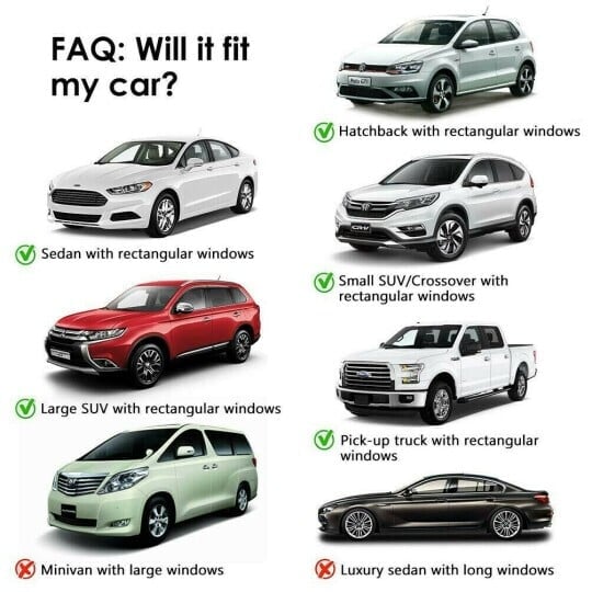 Universal car window screens (2pack)