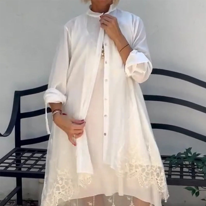 Time-limited Special Women's Sleeveless Dress&Lace Cardigan Set