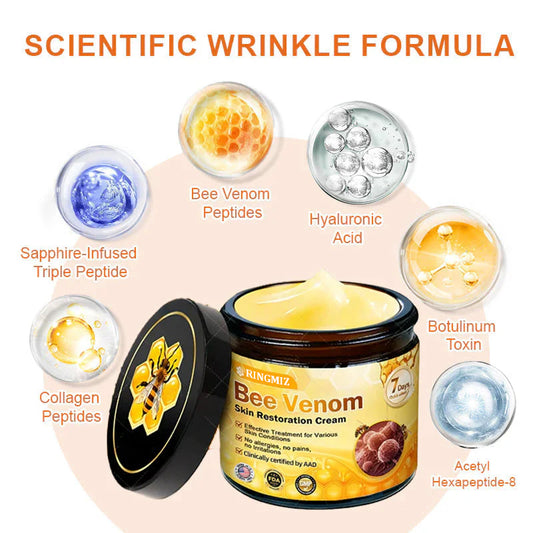 Made and Shipped from USA ✨ RINGMIZ Bee Venom Skin Restoration Cream ⏰ LAST DAY 80% OFF💌