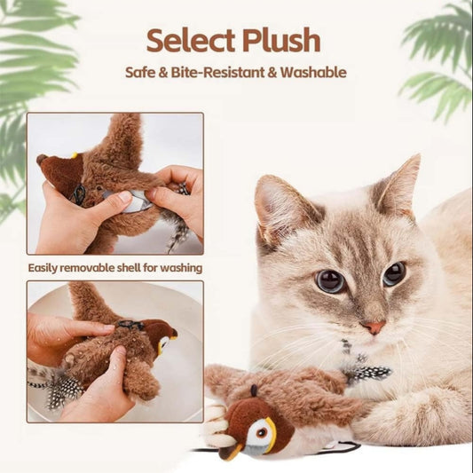 🌸Up to 40% OFF🔥Electric plush bird cat toy
