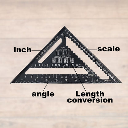 🔥Up to 40% OFF🔥Woodworking Triangle Ruler 7-12-inch
