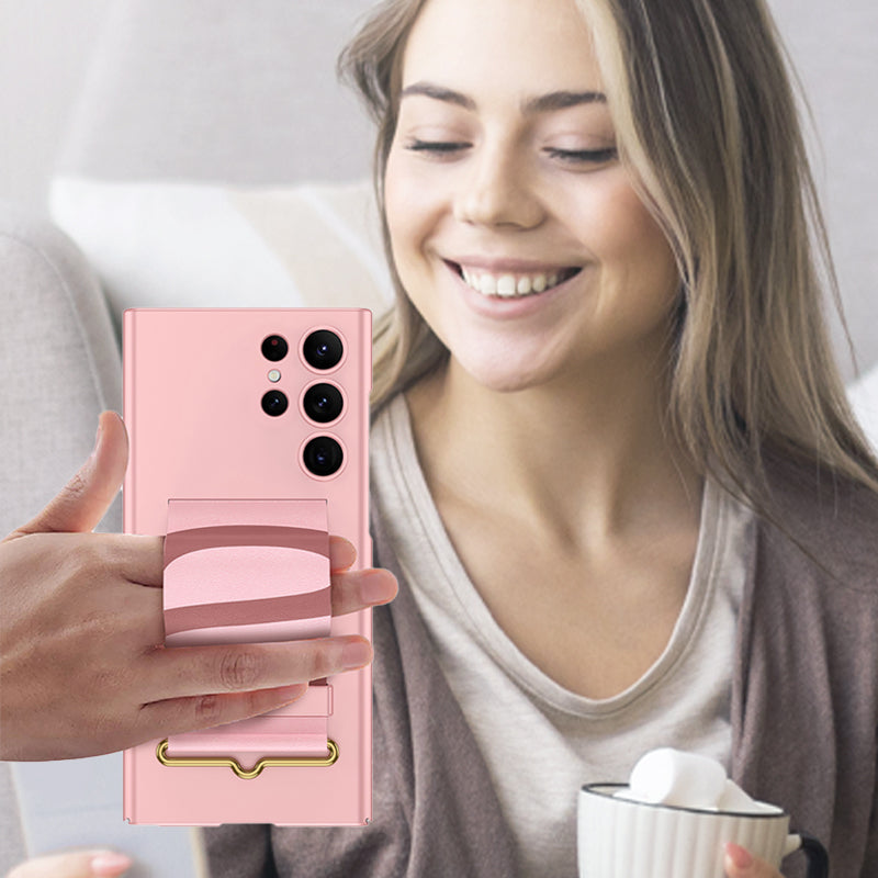 🔥Up to 40% off🔥Ultra-Thin Anti-Fingerprint Phone Case With Wrist Strap for Samsung S24/S23